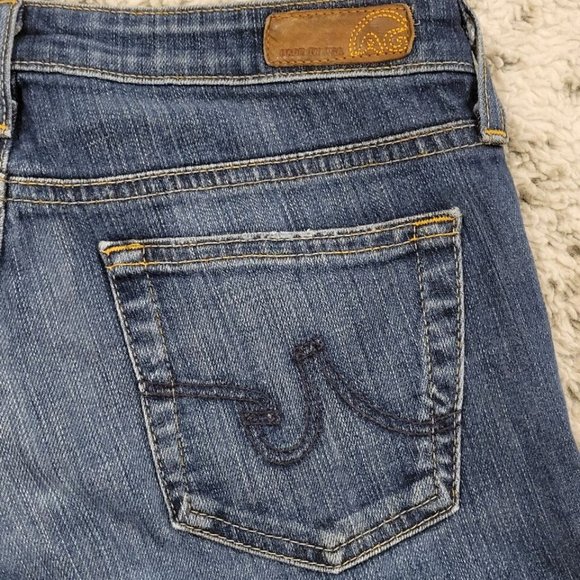 Adriano Goldschmied Medium Wash Jeans With Sewn In Fringe Hem Size 26R - Picture 7 of 13